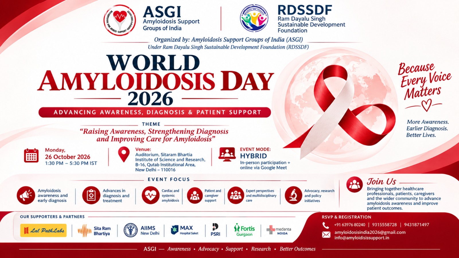 World Amyloidosis Day awareness poster 1