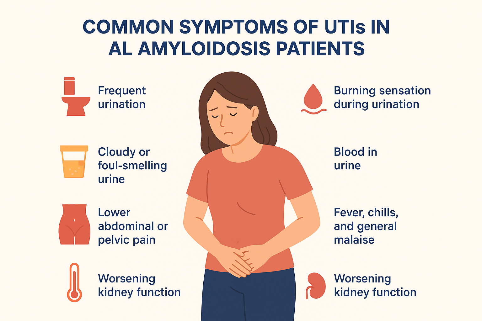 Common symptoms of UTIs in AL Amyloidosis patients 