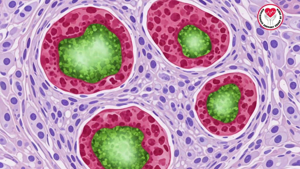 Liver Biopsy Confirming Amyloidosis Without Inflammation, Fibrosis, or Malignancy