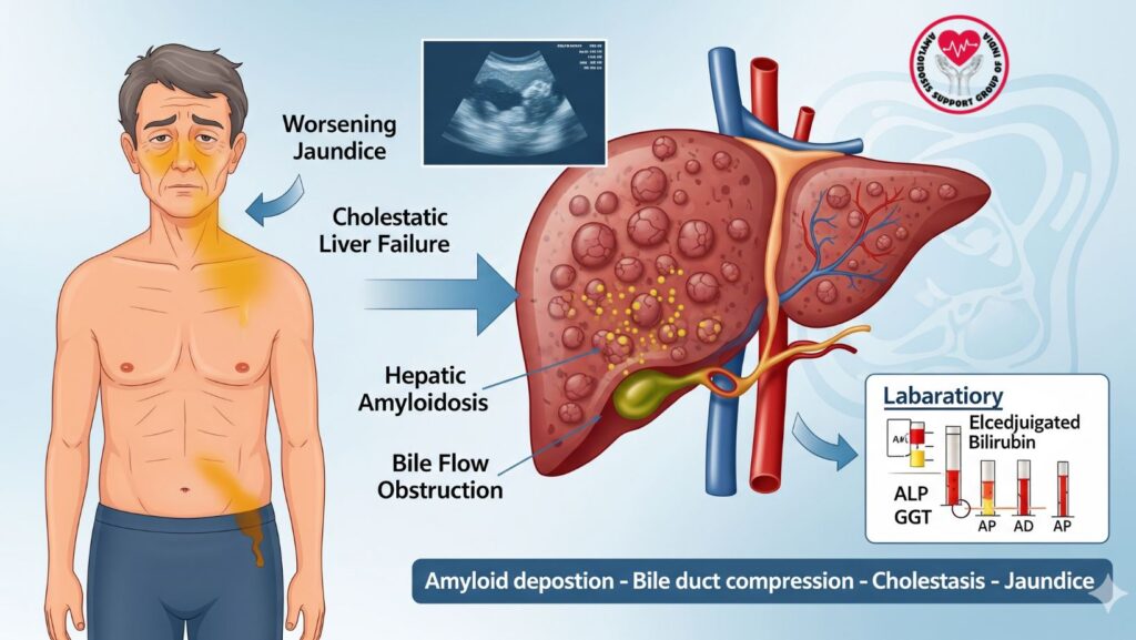 Worsening Jaundice in Hepatic Amyloidosis
