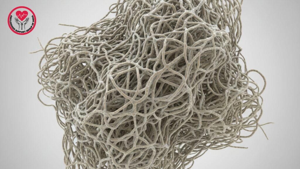 Abstract tangled gray fibers structure